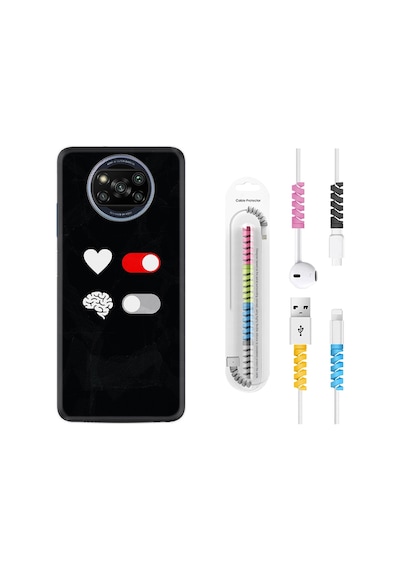 Xiaomi Poco X3 Kılıf +Kablo Koruyucu Love Brain 1722