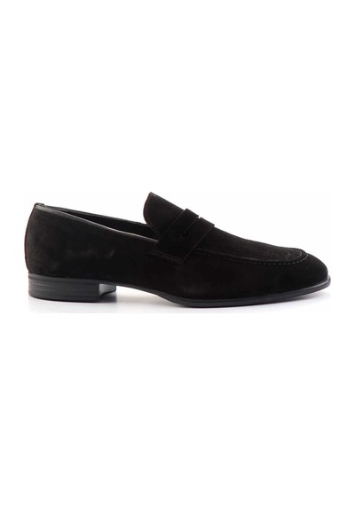 Bambi Siyah Leather Erkek Loafer Ayakkabı E01549034802 Siyah