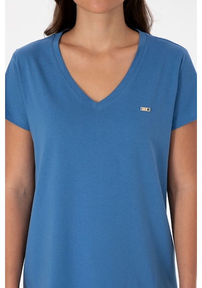 U.s. Polo Assn. Kadın İndigo Tişört 50320026-vr028 Indigo