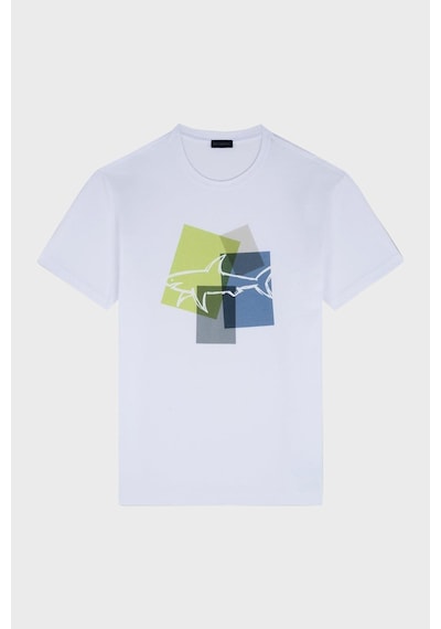 Paul & Shark Erkek T Shirt 24411073 010 Beyaz Beyaz