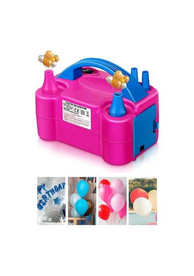 Shopexxtra Elektrikli Balon Pompası, Çift Nozullu Balon Şişirme Makinesi, 600w, 220-240v, Parti 3+ Yaş