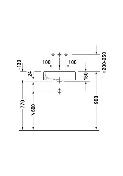 Duravit Vero Canak Lavabo Taslanmıs 500 x 380 MM 0455500000