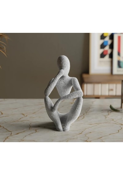 Nobody - The Thinker Düşünen Adam Biblo, Soyut Tasarım Modern Heykel, Ofis Ve Yönetici Masası Aksesuarları, Minim Diğer