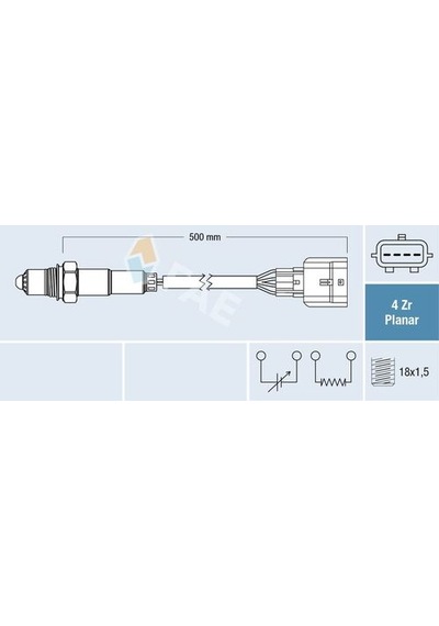 Fae 77629 Oksijen Sensörü Megane Iıı Fluence Clio Iıı Duster Logan Iı Sandero Iı 1.6 16v K4m 7700107433