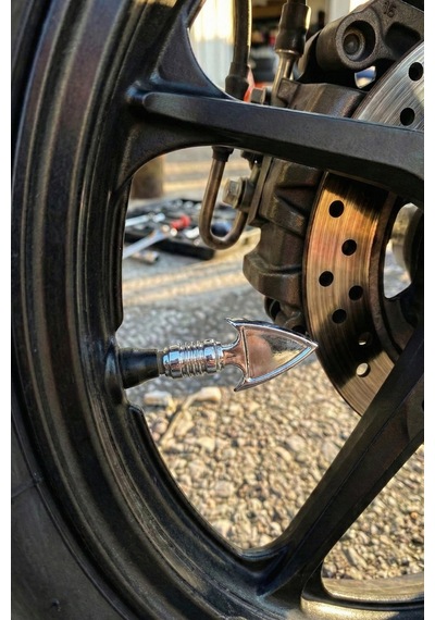 Motosiklet Krom Ok Ucu Sibop Kapağı 2 Li Universal Motor Lastik Aksesuarı