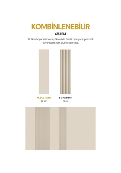 Vilo Mpc Xl Düz Duvar Paneli Satin Cream 265cm Yapıştırmalı Montaj - Neme Ve Darbeye Dayanıklı
