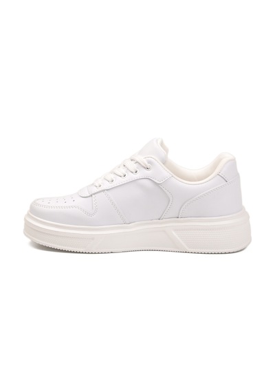Ayk's Beyaz Bağcıklı Cilt Hafif Unisex Sneaker Aper 049 G Beyaz-beyaz