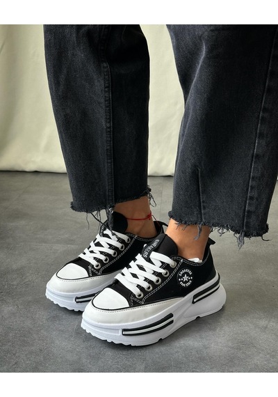 White Line Prens 120 Kadın Sneaker Ayakkabı Siyah Siyah