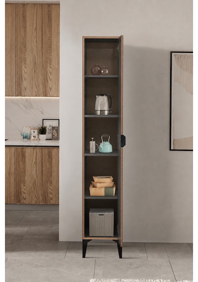 Arden Tek Kapaklı Çok Amaçlı Mutfak/kiler Dolabı 35x190x37 Cm Antrasit Arden Tek Kapaklı Çok Amaçlı Mutfak/kiler Dolabı 35x190x37 Cm Antrasit