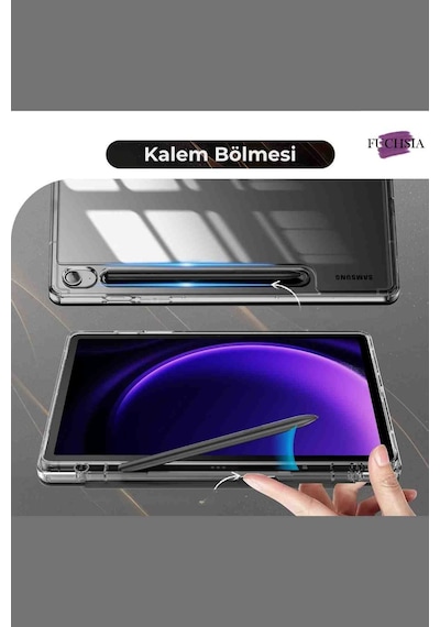Galaxy Tab S10 Fe Uyumlu 10.9" Katlanabilen Standlı Smart Cover Akıllı Tablet Kılıfı Kapaklı Kılıf ROSE GOLD