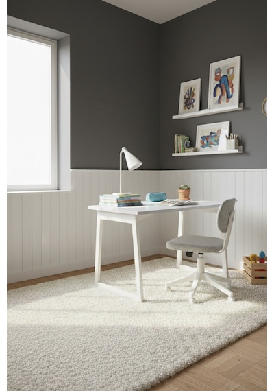 Vilinze Biga Çalışma Ofis Masası Ve Deniz Çalışma Ofis Sandalyesi Set - 60x120 Cm Kırçıllı Gri Vilinze Biga Çalışma Ofis Masası Ve Deniz Çalışma Ofis Sandalyesi Set - 60x120 Cm Kırçıllı Gri