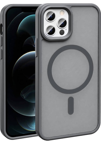 Nihcase Apple Uyumlu iPhone 12 Pro Kılıf M-safe Şarj Özellikli Mat Arka Yüzey Sio Kapak