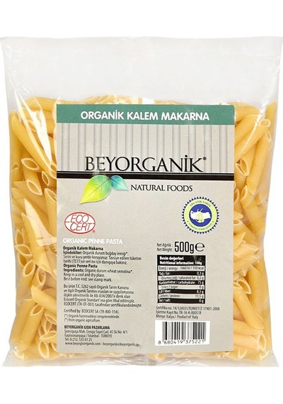 Beyorganik Organik Kalem Makarna 500 G