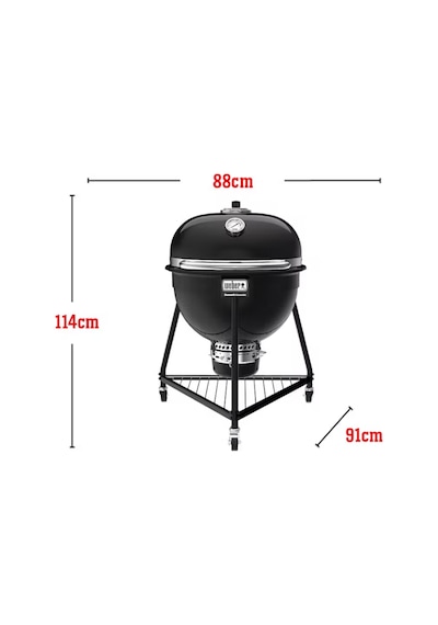 Weber Summit Kamado E6 Kömürlü Mangal Siyah