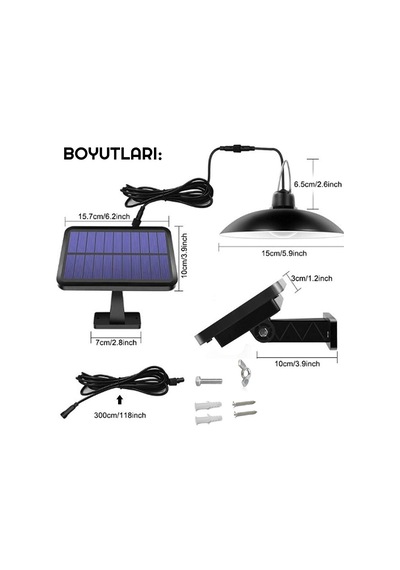 Güneş Enerjili Şarjlı Lamba Solar Led Aydınlatma Sarı Işık 1 Adet