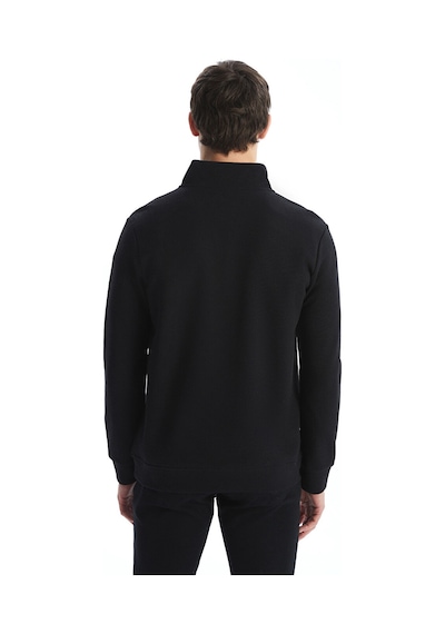 Lcwaıkıkı Classic Siyah Dik Yaka Erkek Sweatshirt