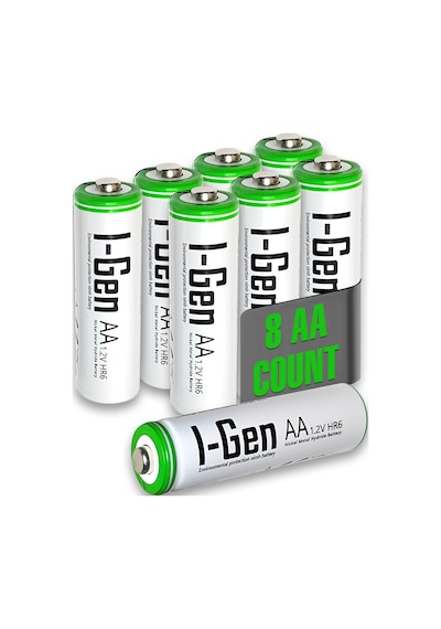 I-Gen B108 8 Adet AA 2700 mAh Şarj Edilebilir Kalem Pil 1.2V Ni-MH Şarjlı Pil