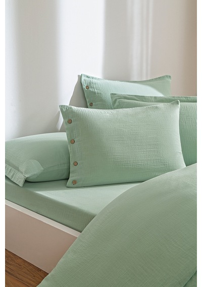 Özdilek Nadia King Size Muslin Nevresim Takımı Mint