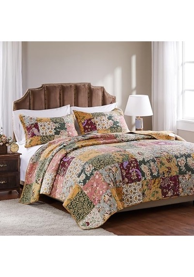 Grönland Home Antik Şık Otantik Patchwork Pamuklu Yorgan Seti Diğer