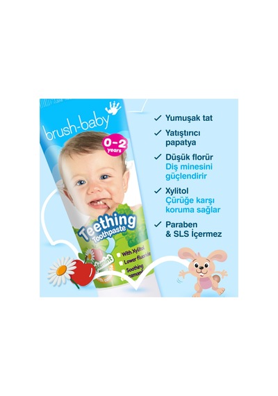 Brush-baby Silikon Diş Fırçası Ve Diş Kaşıyıcı İle Diş Macunu İlk Ağız Bakım Seti 0-18 Ay Diğer
