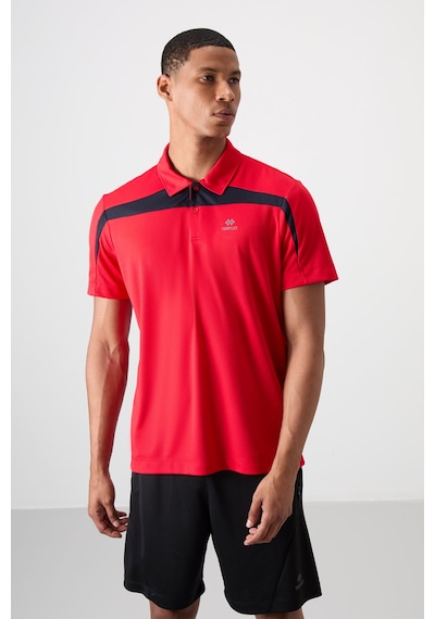 Tommy Life Kırmızı Polyester Nefes Alan Dokulu İnce Esnek Standart Fit Polo Yaka Erkek Performans T-shirt - 88 Kirmizi
