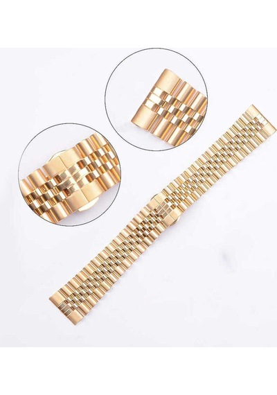 Gear S3 Uyumlu Krd-36 22mm Metal Mxsp Kordon-gold