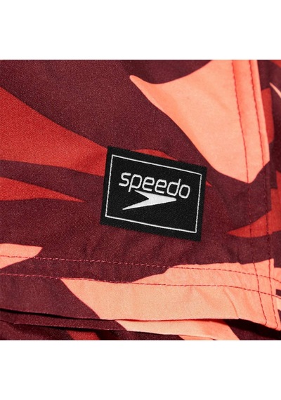 Speedo Print Leis Erkek Şort Mayo Kırmızı