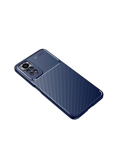Xiaomi Redmi Note 11 Pro 5g Kılıf Karbon Görünümlü Silikon Kamera Korumalı Üstün Koruma Pazarplus Lacivert