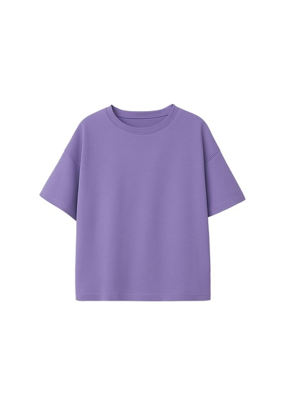 Zuzunga Besic 4'lü Kız Çocuk T-shirt Beyaz - Pembe - Mor - Lacivert Çok Renkli