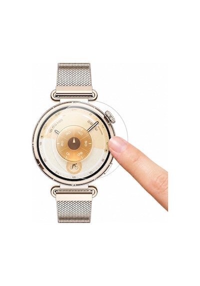 Huawei Watch Gt6 41mm Uyumlu Kolay Takılabilir Takma Aparatlı Temperli Cam Ekran Koruyucu