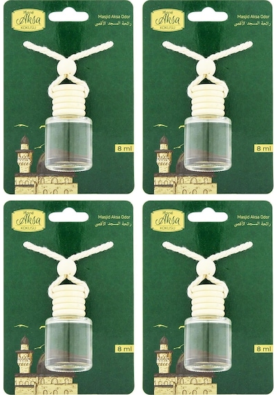 Mescidi Aksa Kokusu 8 ML Araba Kokusu Cam Şişe 4 Adet