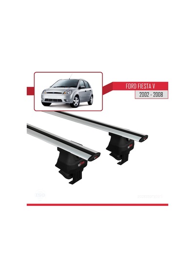 Ford Fiesta V 2002-2008 Arası İle Uyumlu Ace-4 Ara Atkı Tavan Barı Gri