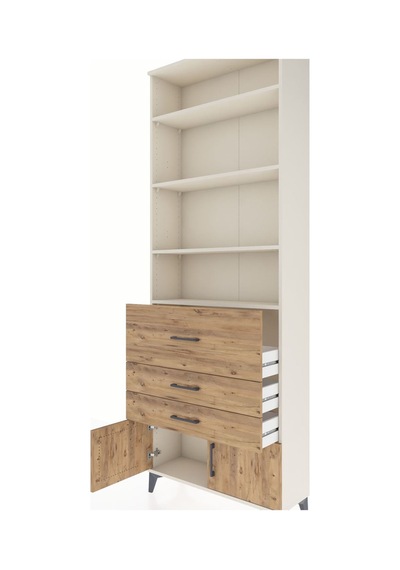 Arges Dolap 3 Raflı 2 Kapaklı Tek Askılı 88x30x243 Aytaşı-çam Aytaşı