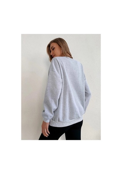 Blackjack Giyim Blackjackgiyim Gri Palm Springs Oversize Sweatshirt Gri