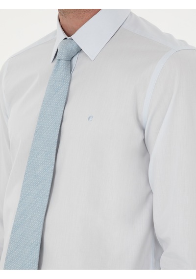 Cacharel Açık Mavi Slim Fit Pamuk Klasik Gömlek Denım
