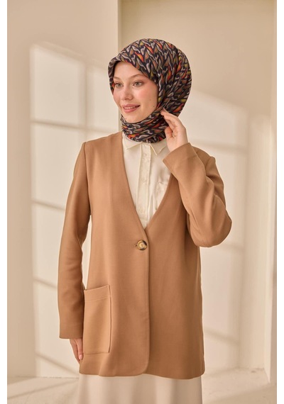 Silk Home Aura Eşarp 140006-25 Koyu Lacivert, Hardal, Turuncu, Vizon