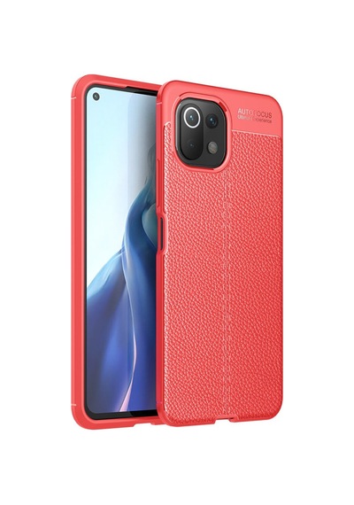 Xiaomi Mi 11 Lite Uyumlu Kılıf Auto Focus Kapak - Kırmızı