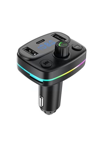 M44 Fm Handsfree Bluetooth Modülatör Mp3 Player Type-c Çıkışlı Araç Şarj Aleti