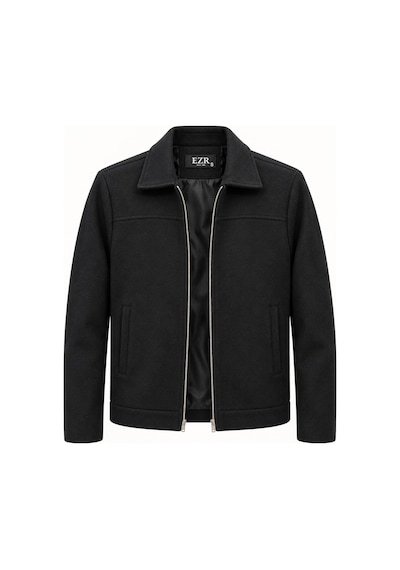 Classics Men Claassics Men Erkek Oversize Kısa Kaşe Kaban Ceket - 7794 Siyah