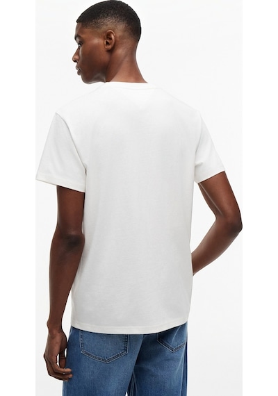 Tommy Hilfiger Tjm Slım Graphıc Tee Ext Erkek Beyaz T-shirt - Dm0dm23376