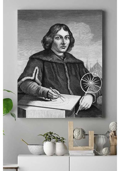 Pster16715 Nikolas Kopernik Bilimsel Kanvas Tablo 2 21 X 30