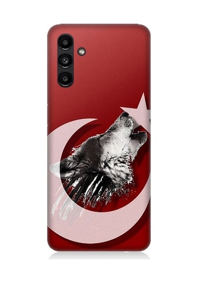 Samsung Galaxy A13 Uyumlu Kurt Ve Bayrak Desenli Silikon Kılıf