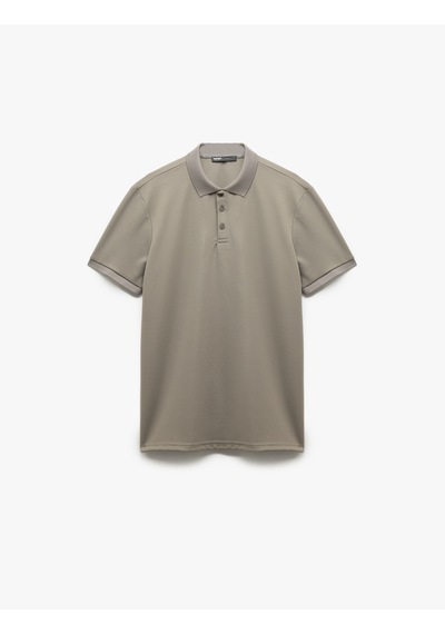 Koton Pike Kumaş Kısa Kollu Slim Fit Polo Yaka Tişört Gri 5sam10002mk Gri