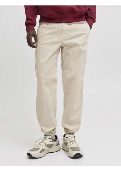 Jack & Jones Jack Jones Erkek Jogger Paçası Ribanalı Pantolon 12278949 Krem