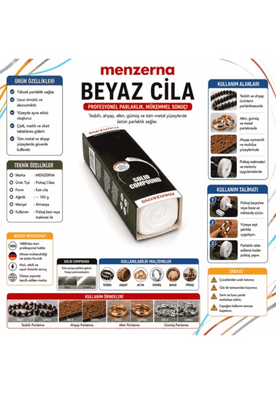 Menzerna Cila - Beyaz Renk