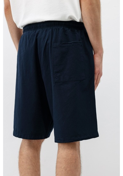 Vamos Oversize Keten Şort Lacivert