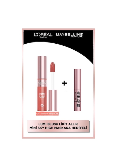 L'oréal Paris Lumi Işıltılı Likit Allık 630 & Maybelline Sky High Mini Maskara pktbopmdba-9834 Diğer