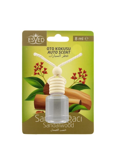 Sandal Ağacı Kokusu 8 Ml Araba Kokusu Cam Şişe