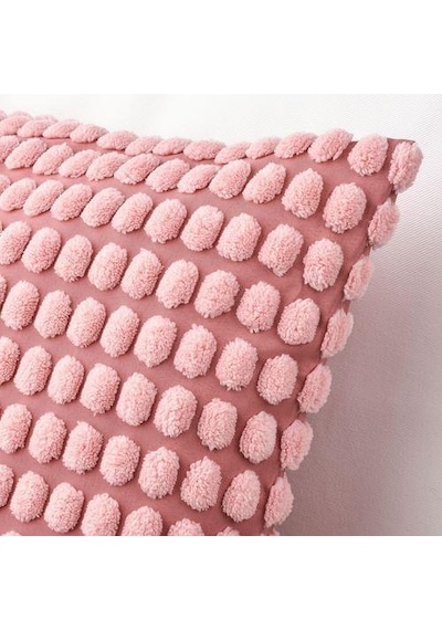 Kırlent Kılıfı Açık Pembe Renk MeridyenDukkan 50x50 Puantiye Temalı Ev Tekstili