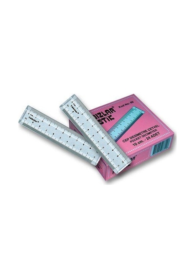 Yıldızlar 066 Cep Desimetre Cetvel 10 CM Şeffaf